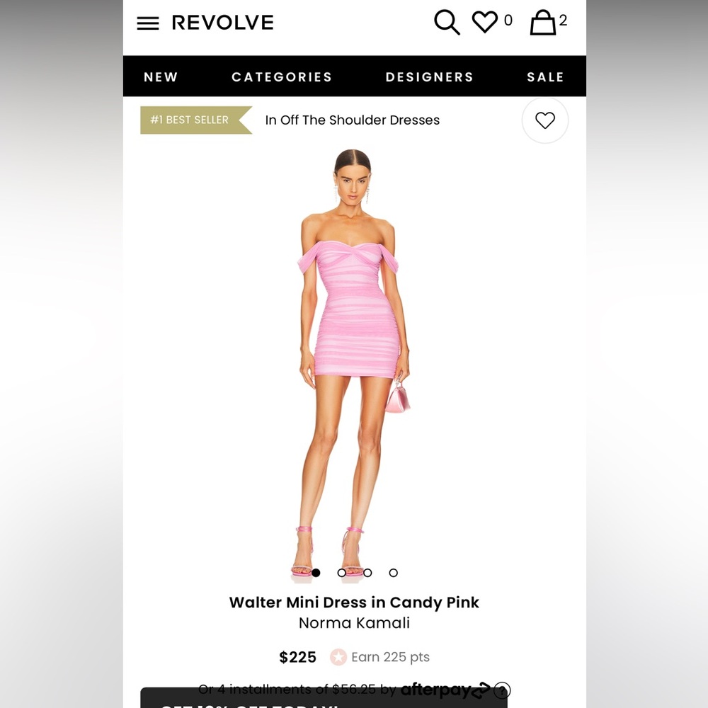 Revolve Pink Off Shoulder Dress